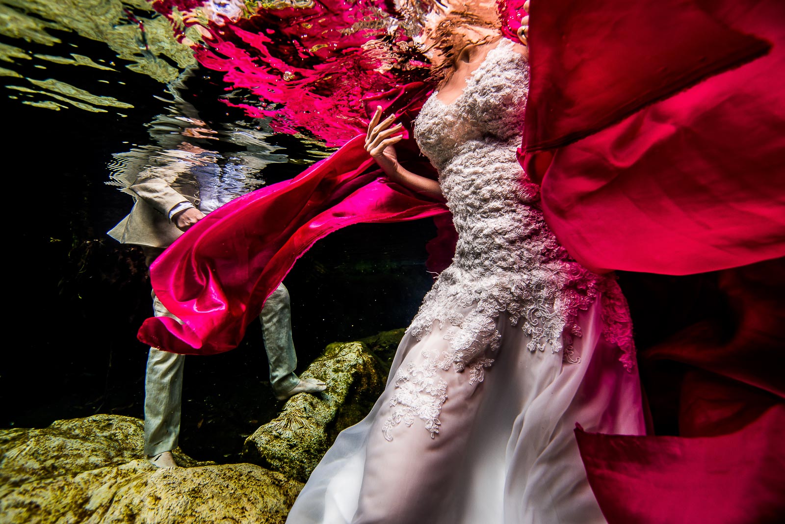 Underwater Post Wedding Photos