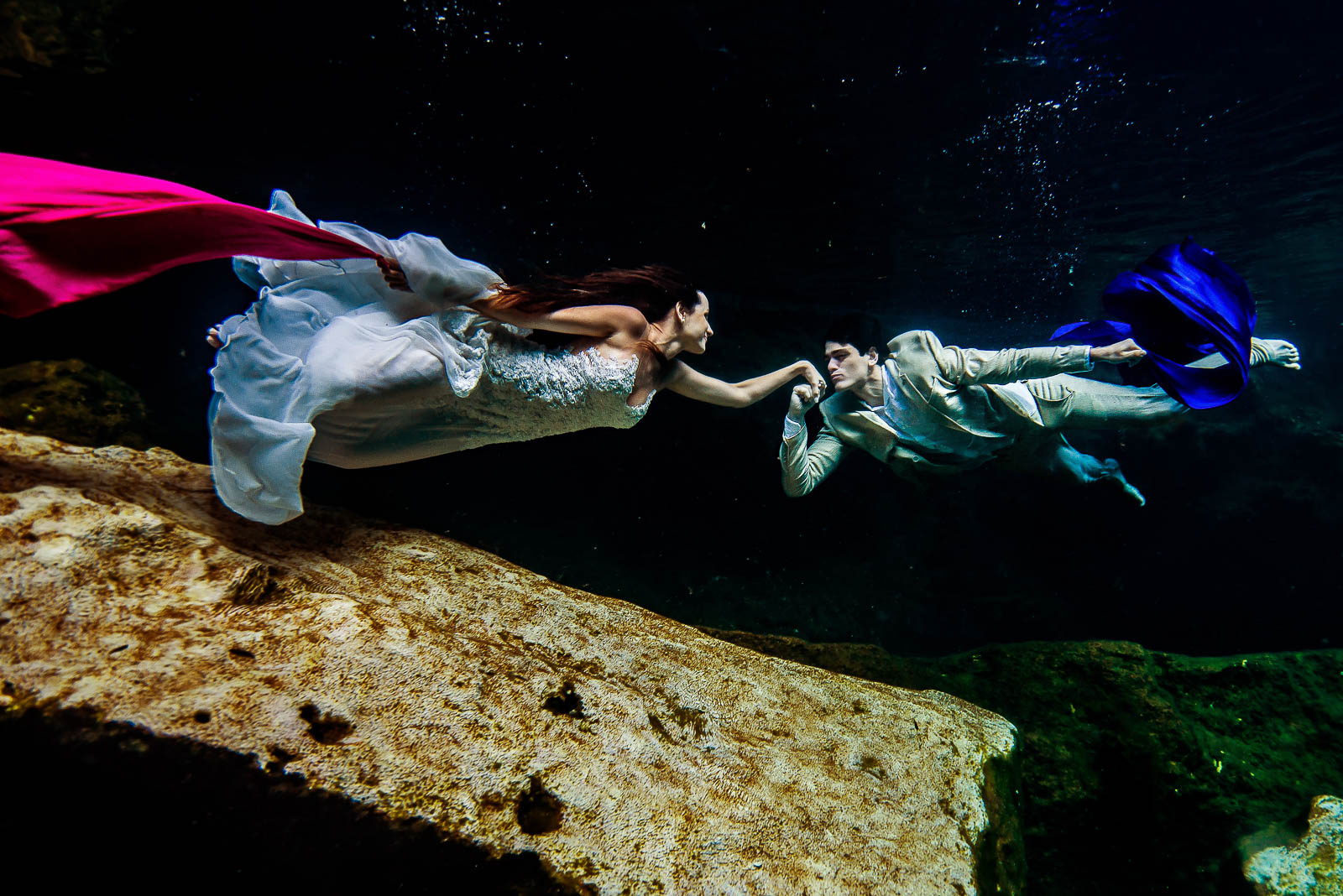 Underwater Post Wedding Photos