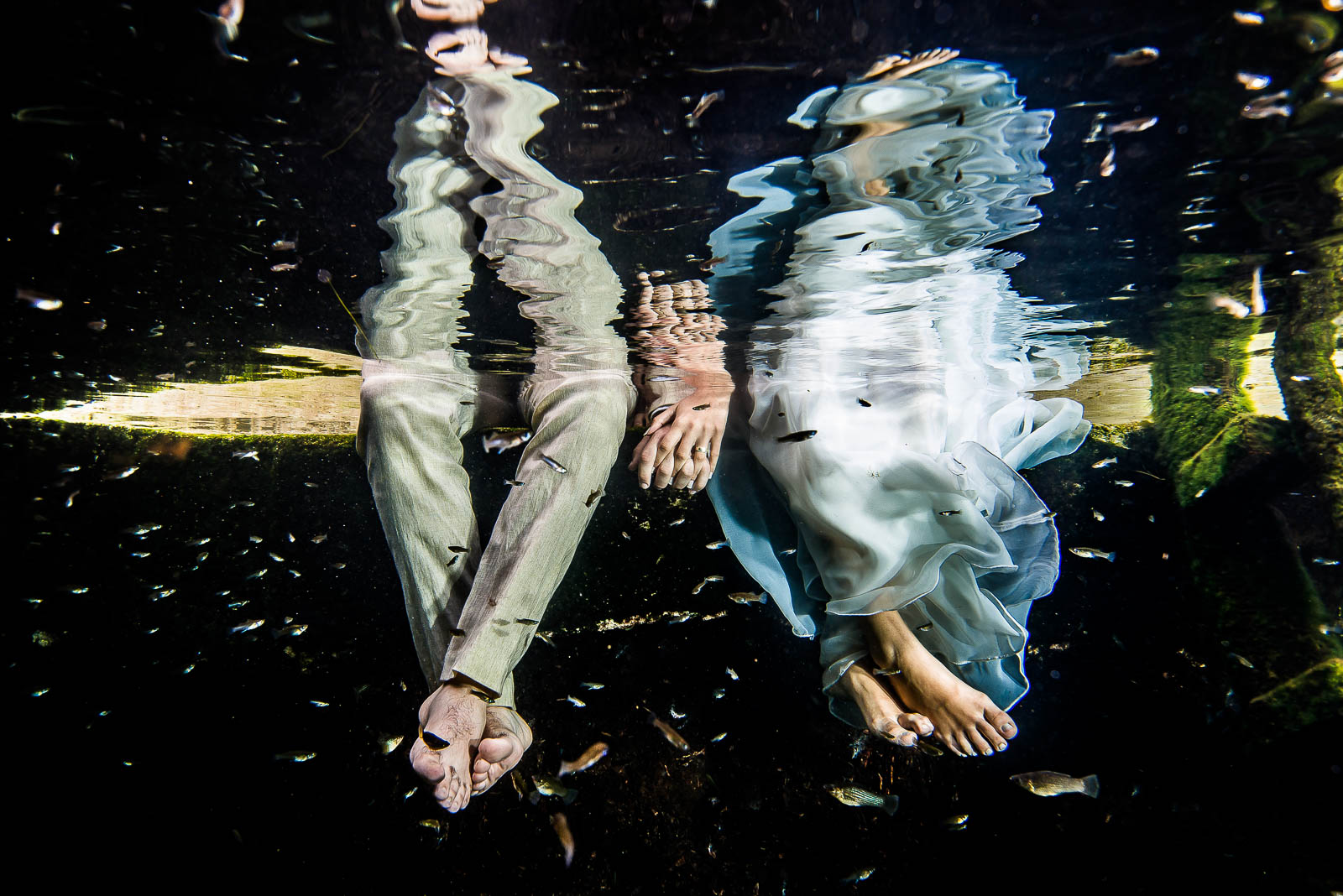 Underwater Post Wedding Photos