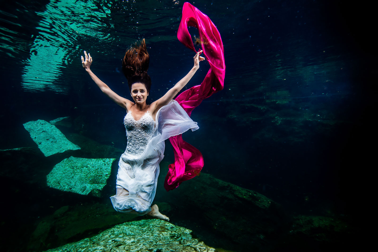 Underwater Post Wedding Photos