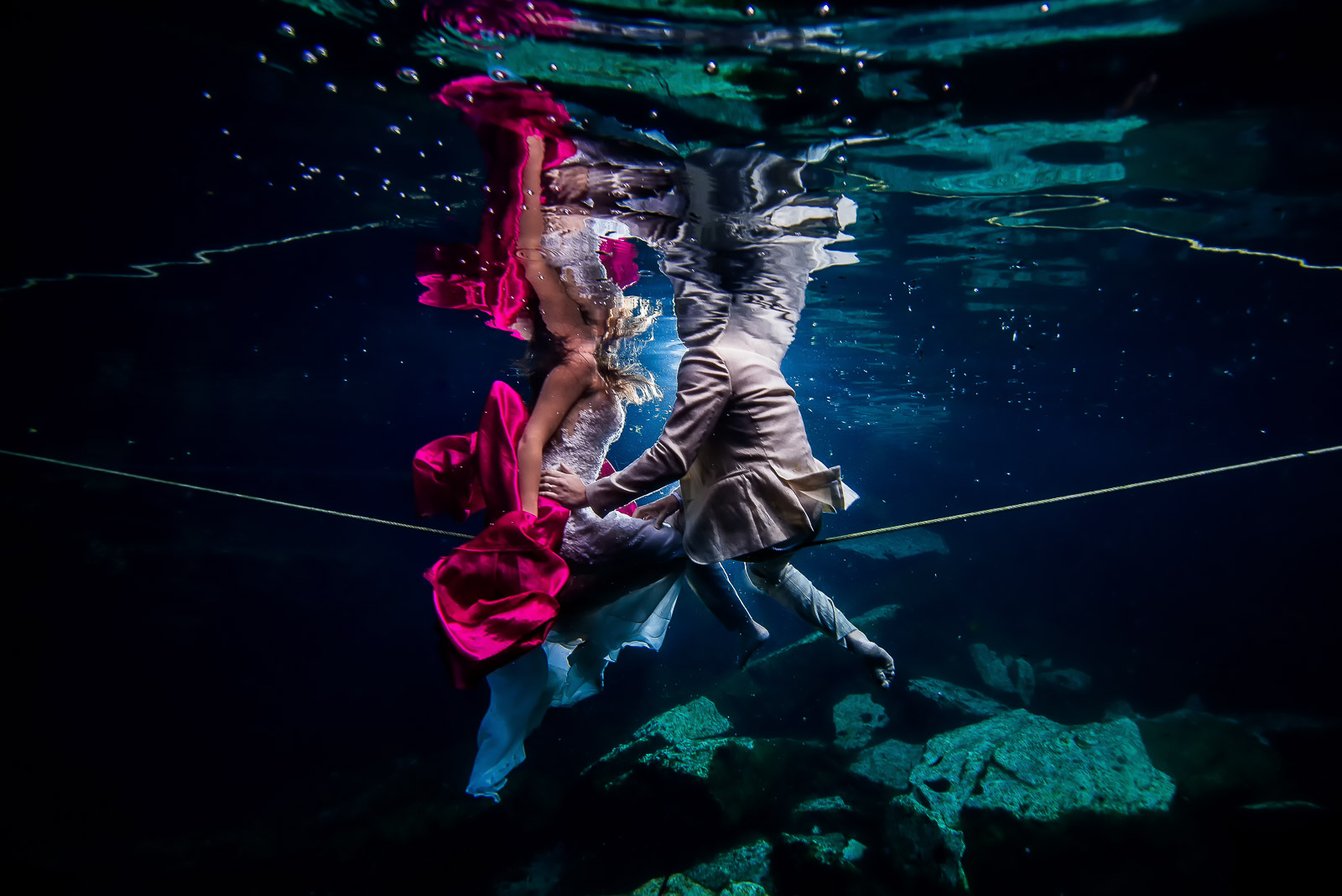 Underwater Post Wedding Photos