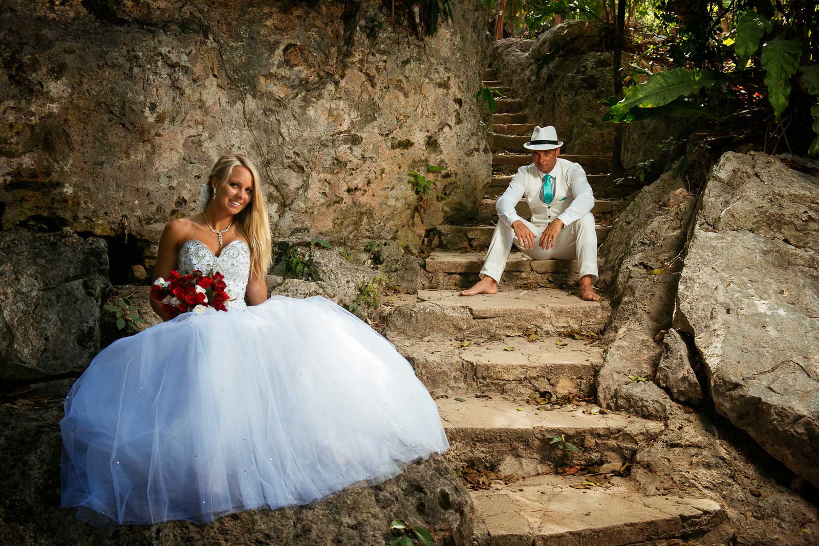 Post wedding underwater photography trash the dress