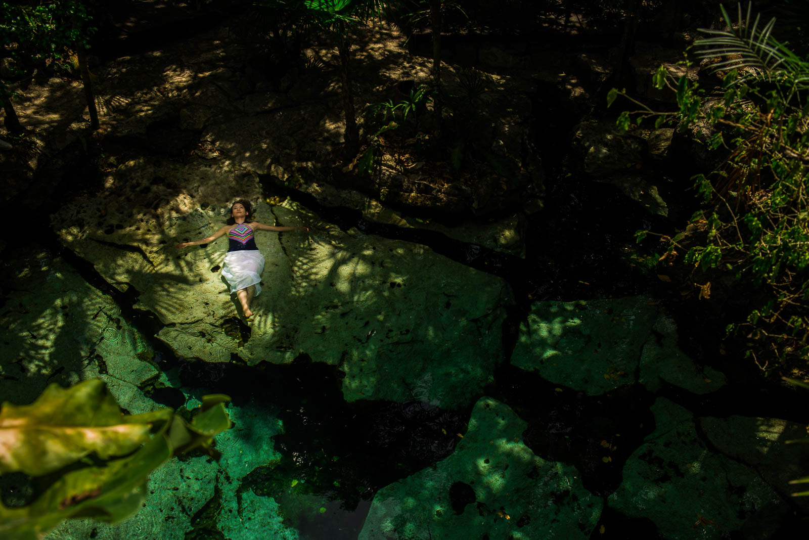 Underwater shooting Mexico cenote