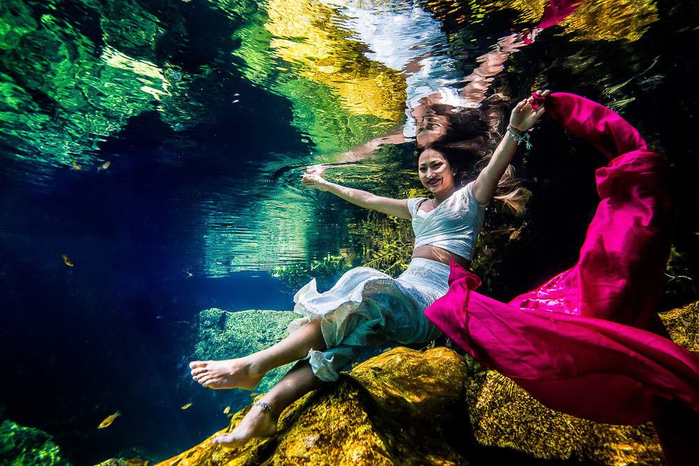 Underwater Wedding Photos – Jaqueline and André - Sebi Messina Photography